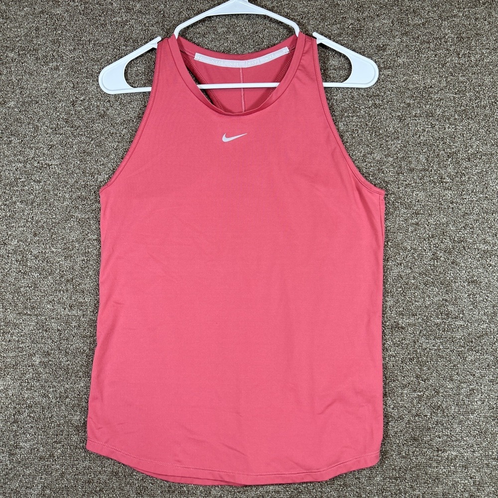Nike Dri-fit ADV Slim Fit Pink Women's Tank Top Medium Racer Back Run Workout